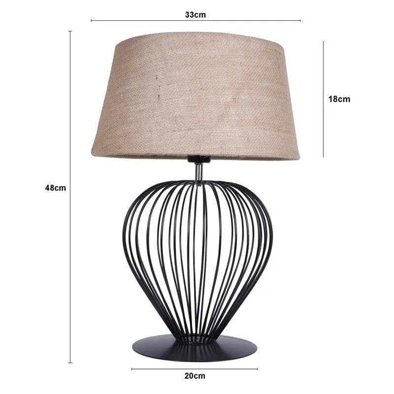 Emara Fabric Table Lamp - Beige media 5