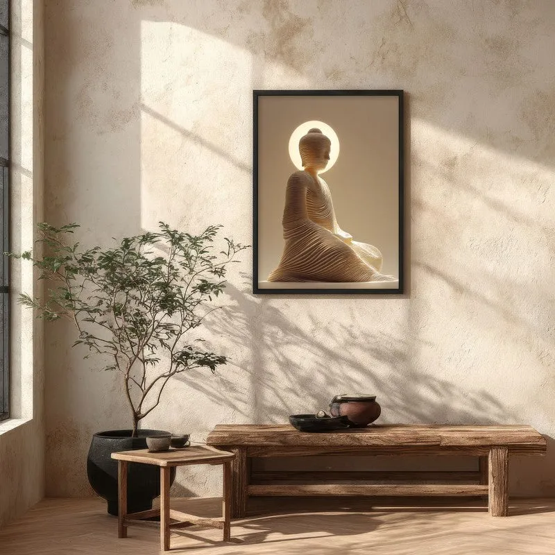 Ascension of the Buddha Archival Paper Wall Painting With Black Frame media 5