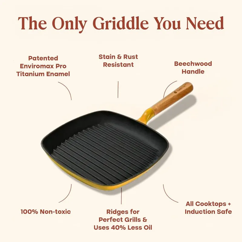 Cumin Co Enamel Cast Iron Grill Pan - 1200 mL media 4