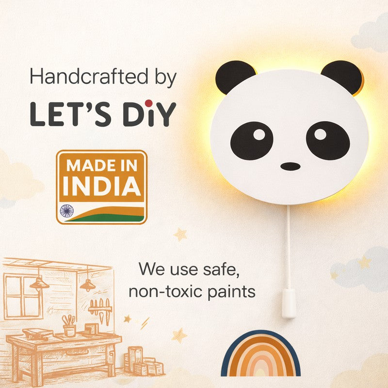 Panda Battery Operated MDF Wall Lamp media 8