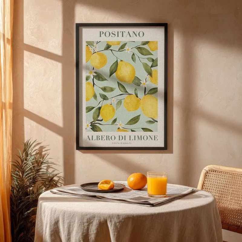 Citrus Zest Archival Canvas Wall Art - Black media 4