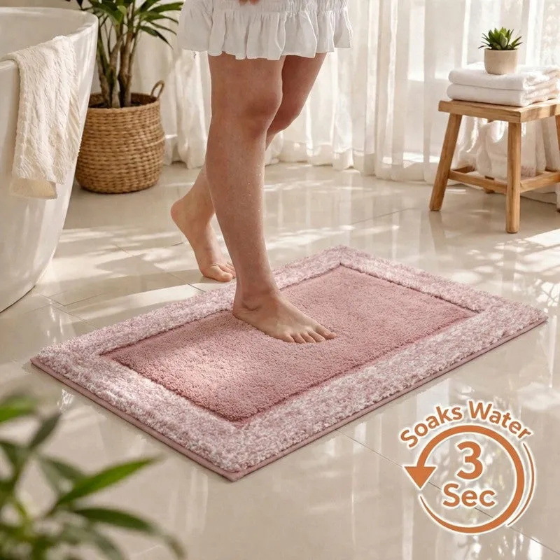 Orlina Polyester Bath Mat - Pink media 1