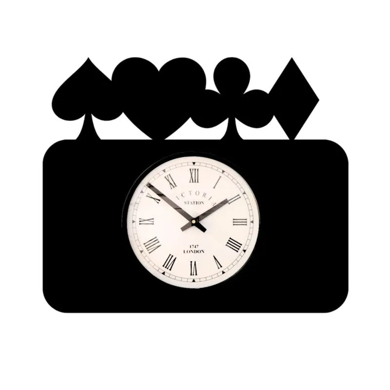 Casino Steel Analog Wall Clock - Black media 4