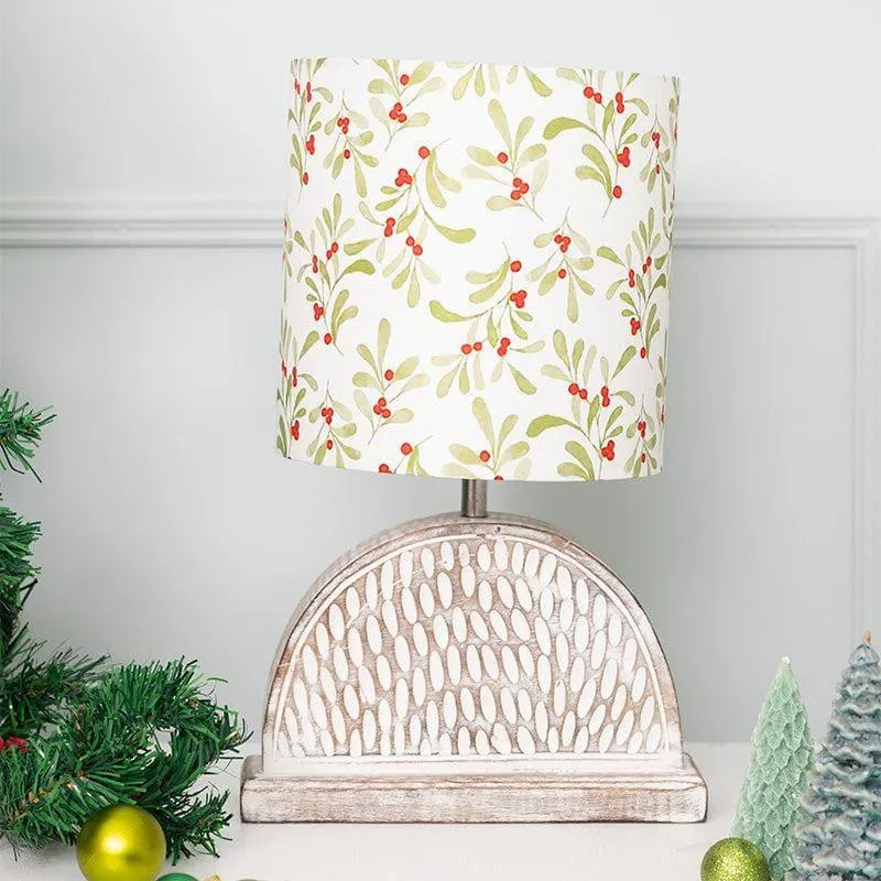 Red Berrylicious Hemidome Fabric Table Lamp - Multicolor media 3