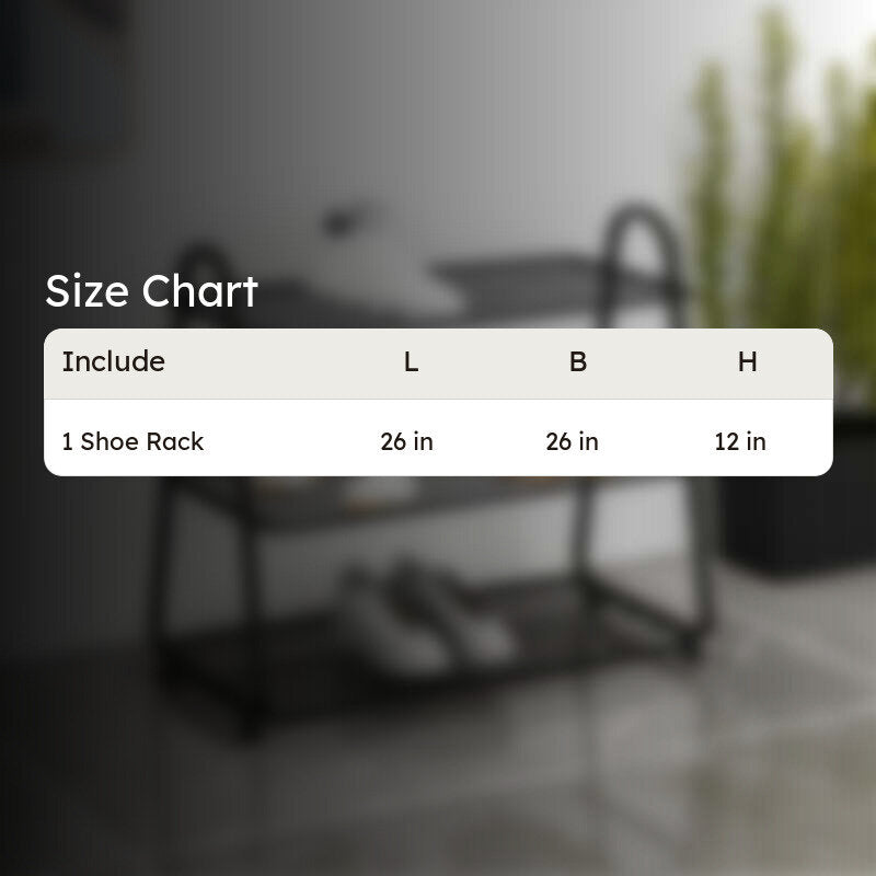 Shoehive 3-tier Metal Shoe Rack - Black media 7