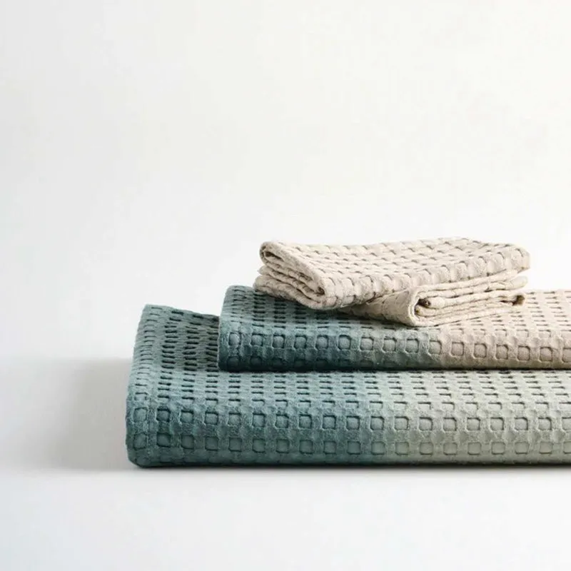 Jobey Waffle Towel Combo (Sepia) - Four Piece Set media 4