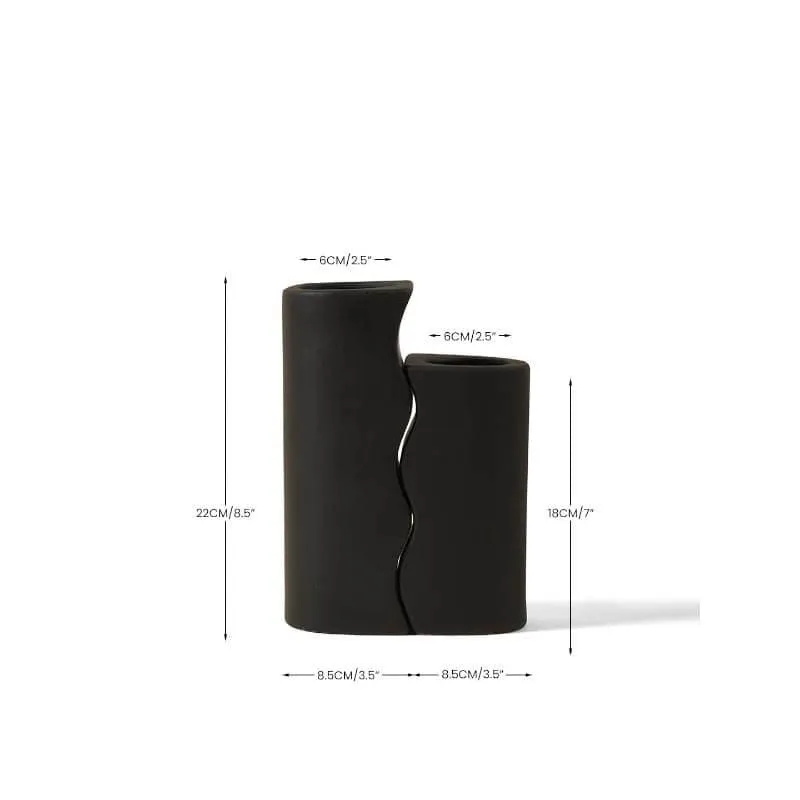 Lovebud Couple Vase (Black) - Set Of Two media 4