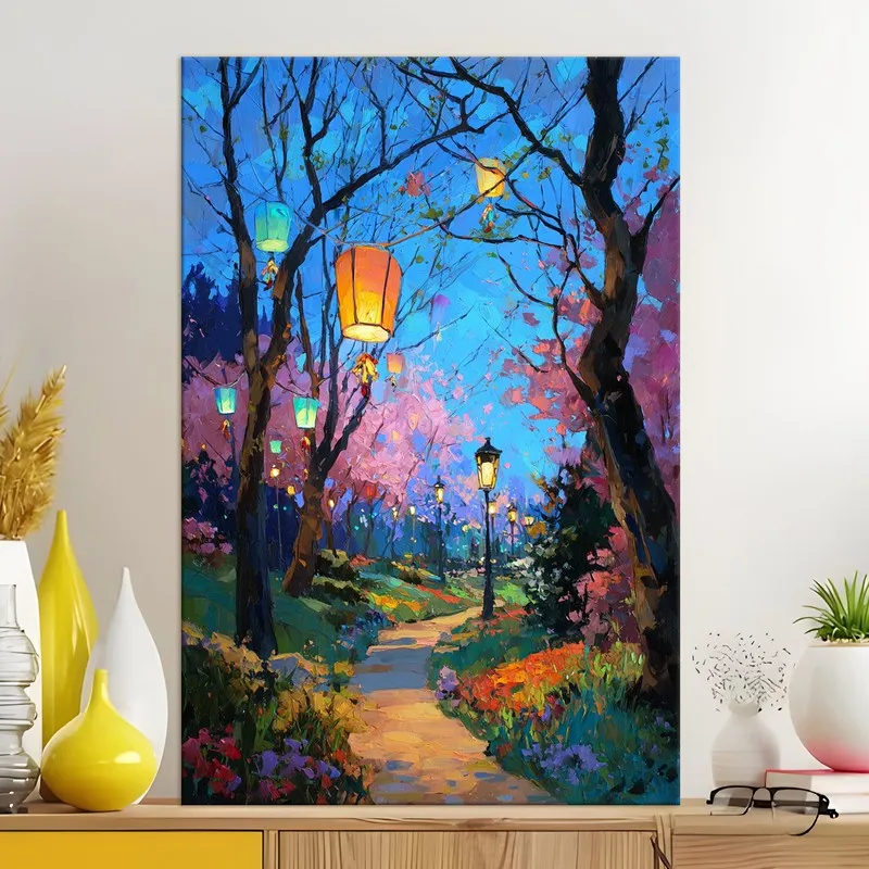 Mystic Glow Garden Path Canvas Wall Art media 5
