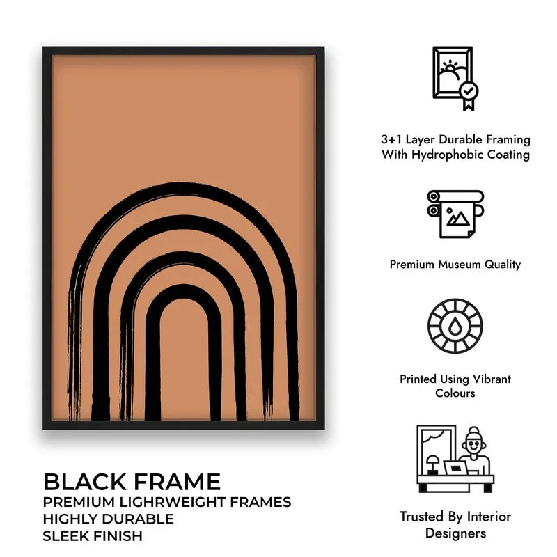 Linear Zen Canvas Wall Painting With Black Frame media 9