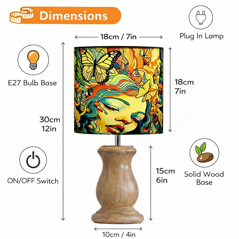FemmeAura Wooden Table Lamp media 8