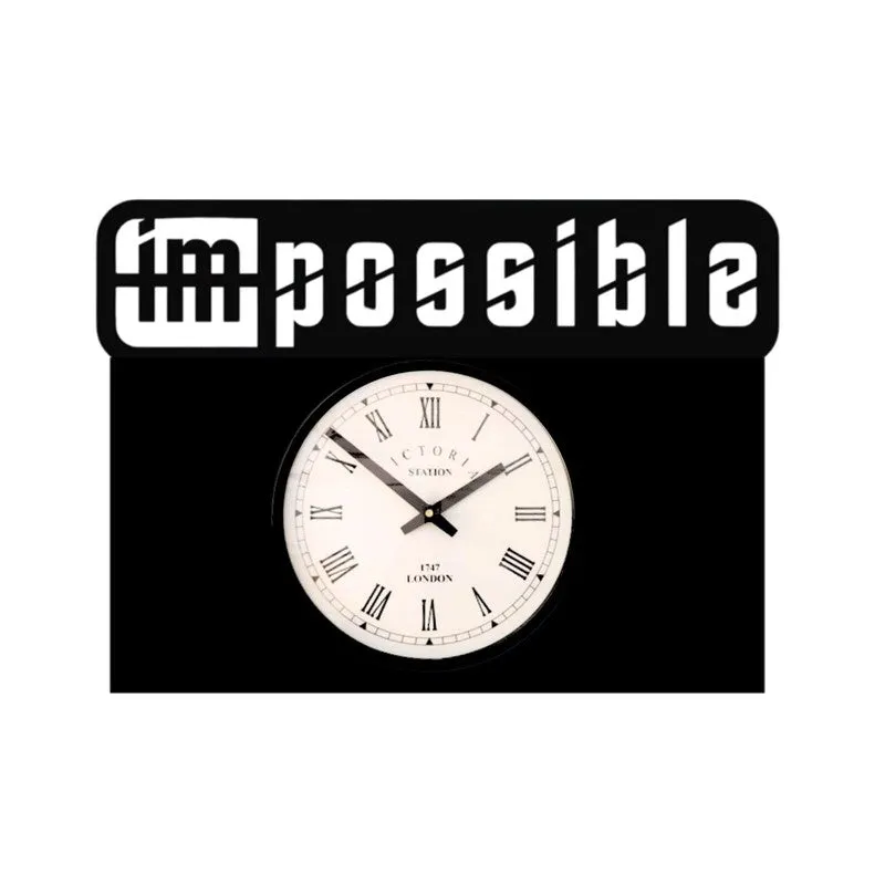 Impossible Steel Analog Wall Clock - Black media 4