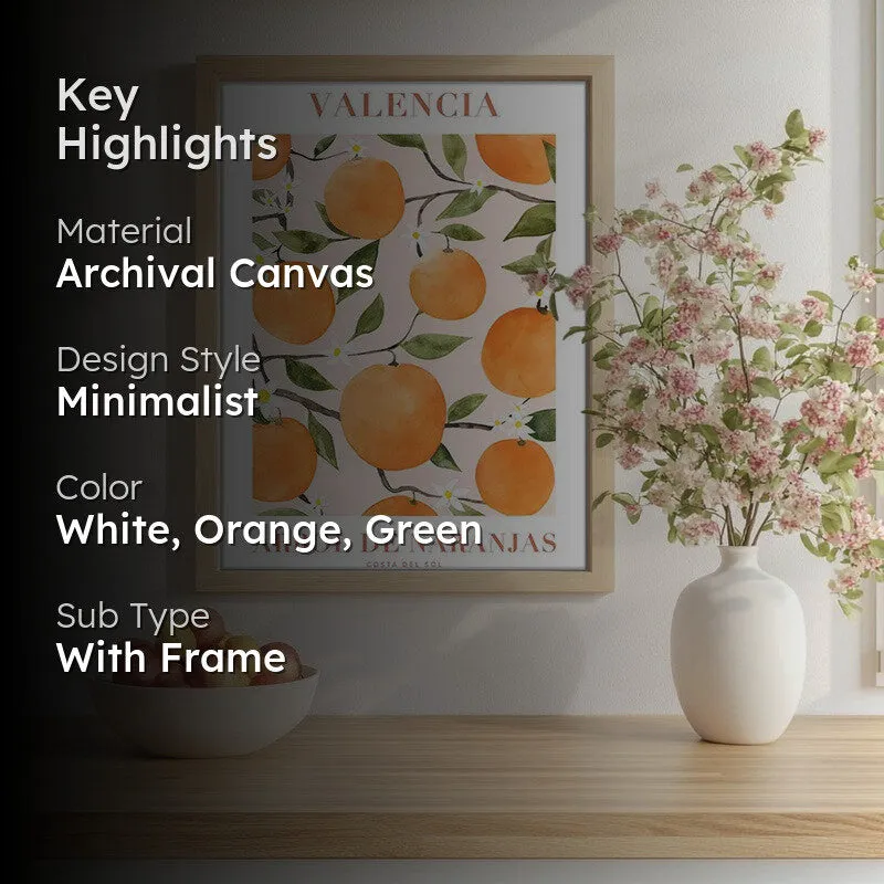 Citrus Serenade Archival Canvas Wall Art - Brown media 2