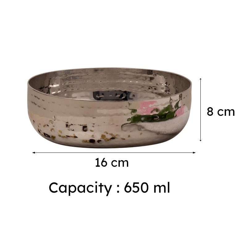 Vintage Charm Hammered Snack Bowl (650 ML) - Set Of Two media 5