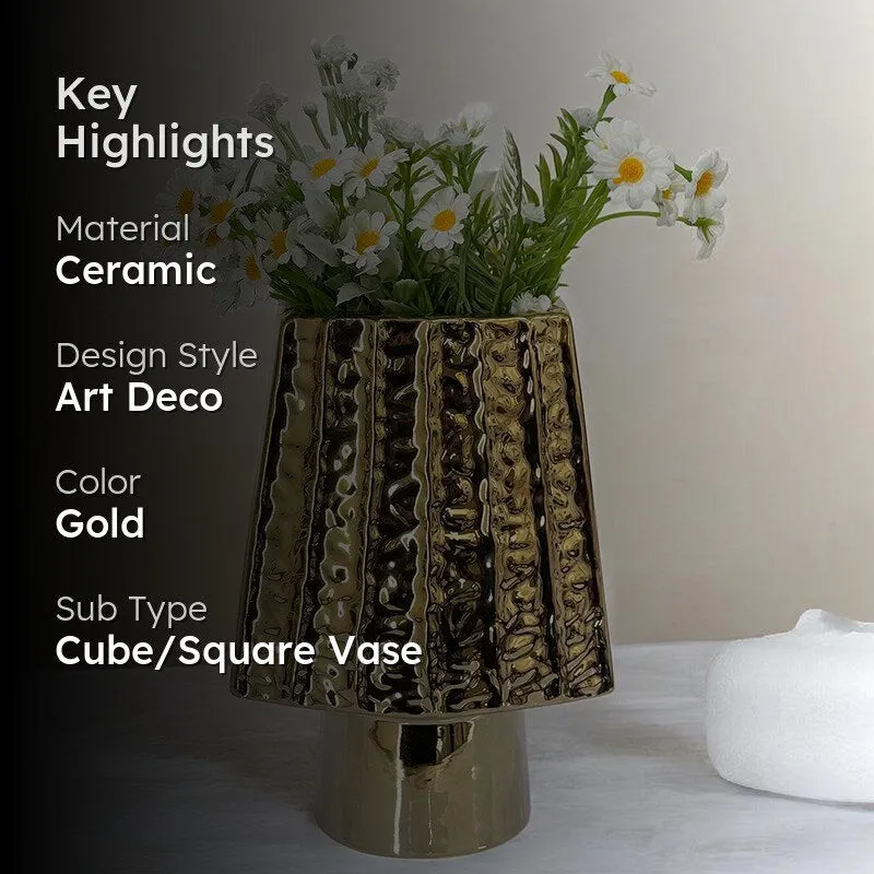Amber Aura Ceramic Vase media 2