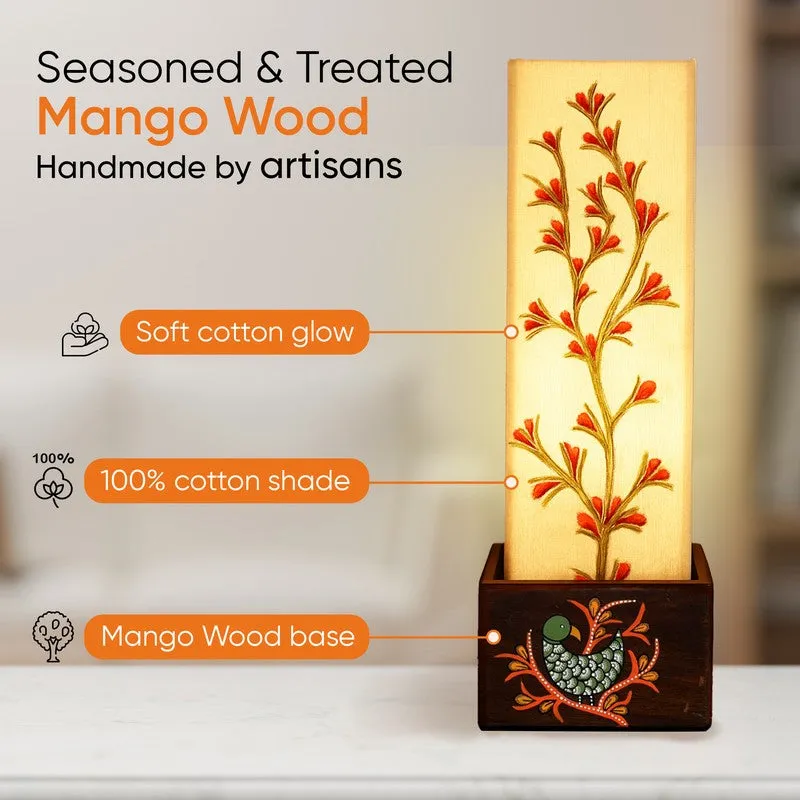 Jivana Tree Wooden Table Lamp - Multicolor media 5