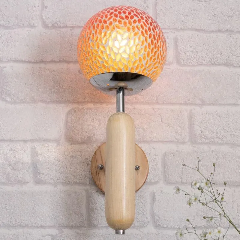 Biscoe Moon Glass & Metal Wall Lamp media 1