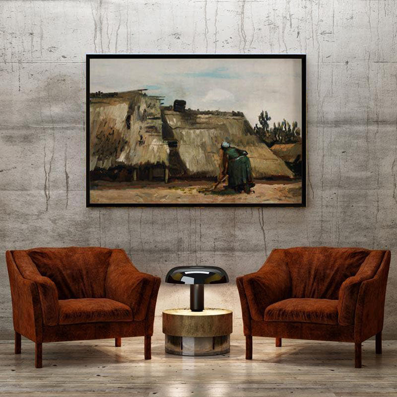 Traditional Village Scene Canvas Wall Painting media 4