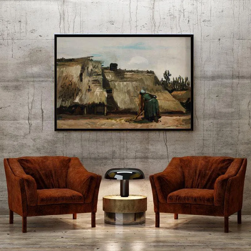 Traditional Village Scene Canvas Wall Painting media 4