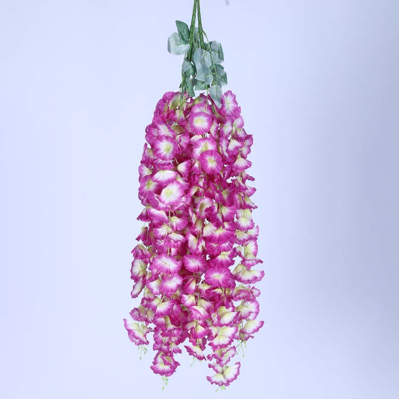 Faux Lush Hanging Morning Glory Plant (Purple) -  2.8 Feet media 3