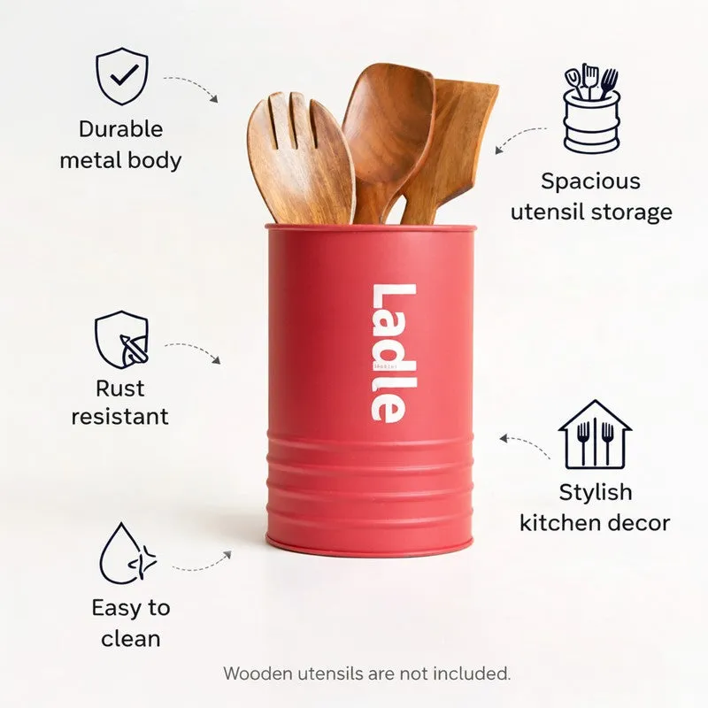 KitchenPlus Sturdy Cutlery Stand - Red media 5