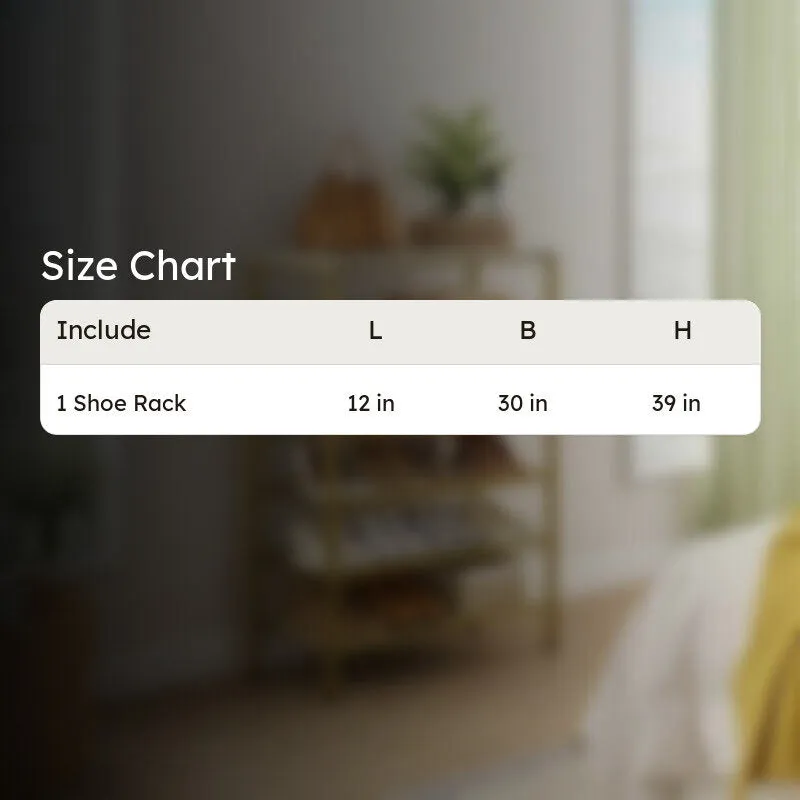 Stable Metal Shoe Rack - Gold media 7