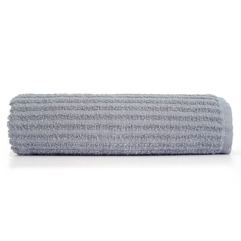 Micro Cotton LuxeDry Striped Bath Towel - Grey media 4