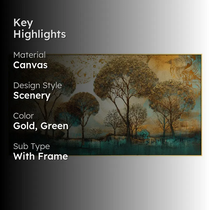 Golden Luna Wall Painting media 2