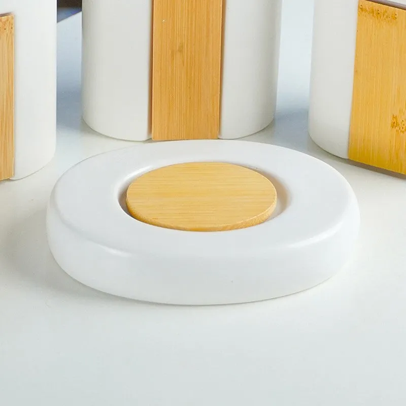 FlowCraft Ceramic Bathroom Set - Four Piece Set media 5