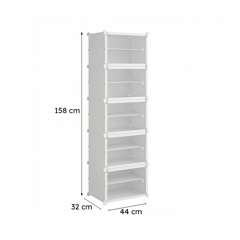 HomeStep White Plastic & Metal Shoe Racks media 9