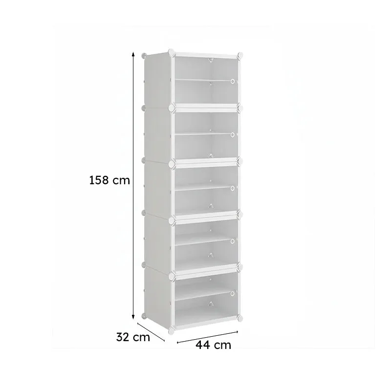 HomeStep White Plastic & Metal Shoe Racks media 9