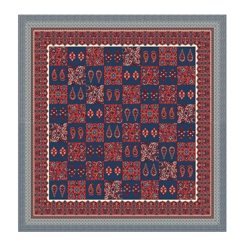 Jaipur Charm Cotton Bedsheet (Blue,Maroon) - 120 TC media 5