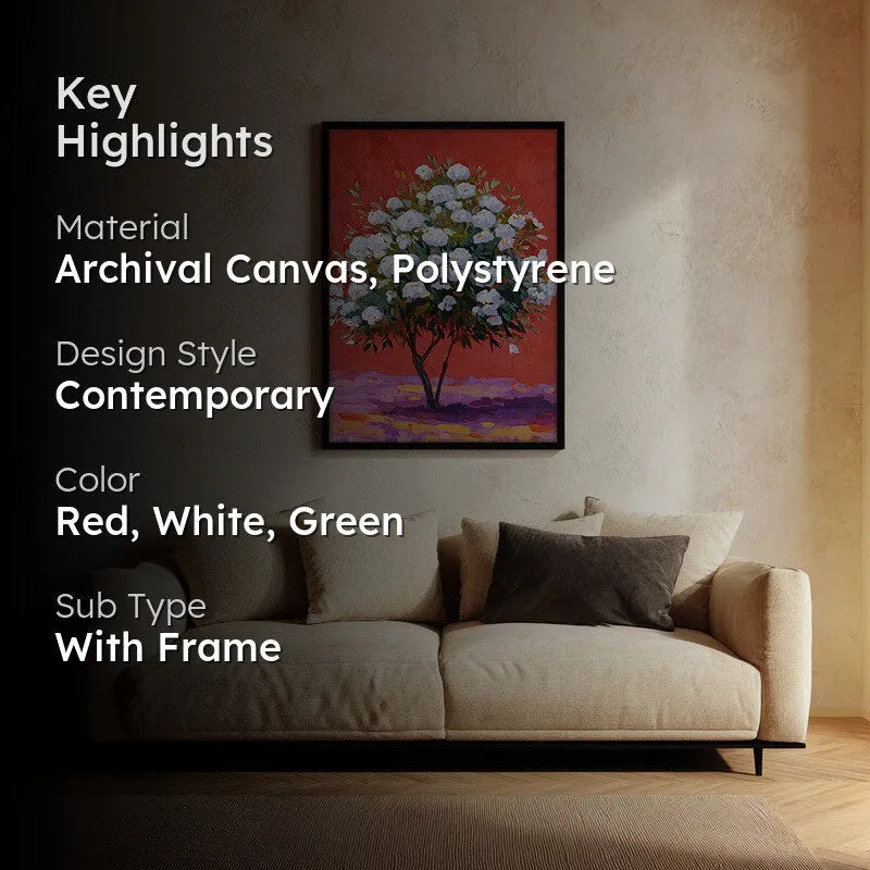 The Silent Orchard Canvas Wall Painting - Black Frame media 2