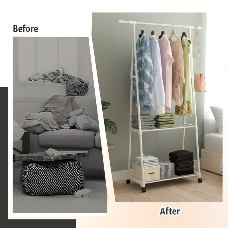 Laxis LeanLine White Metal Cloth Hanger media 5