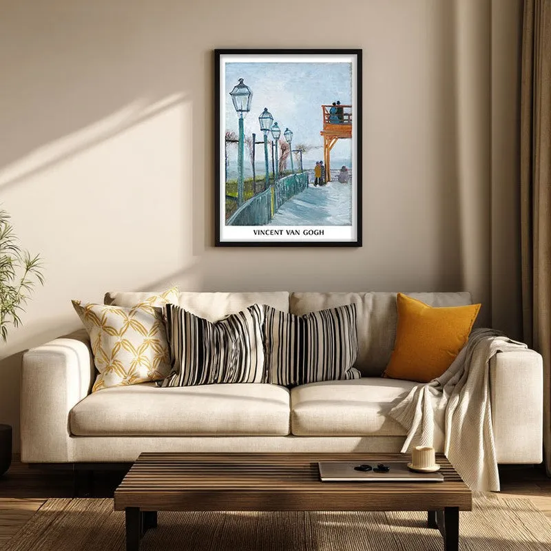 Terrace and Observation Deck Vincent Archival Canvas Wall Painting - Black Frame media 3