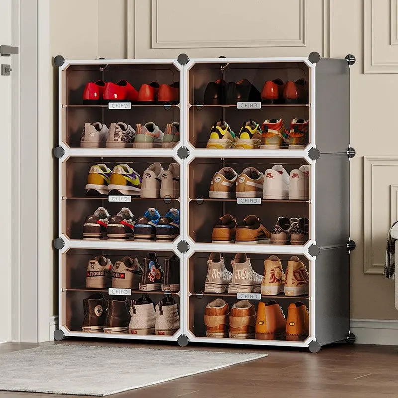 Footprint Grey Plastic & Metal Shoe Racks media 3