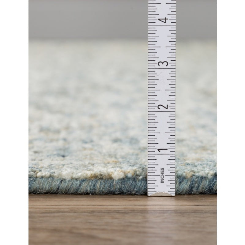 Handloom Hand Tufted Harmony Wool Rug - Blue & Brown media 9
