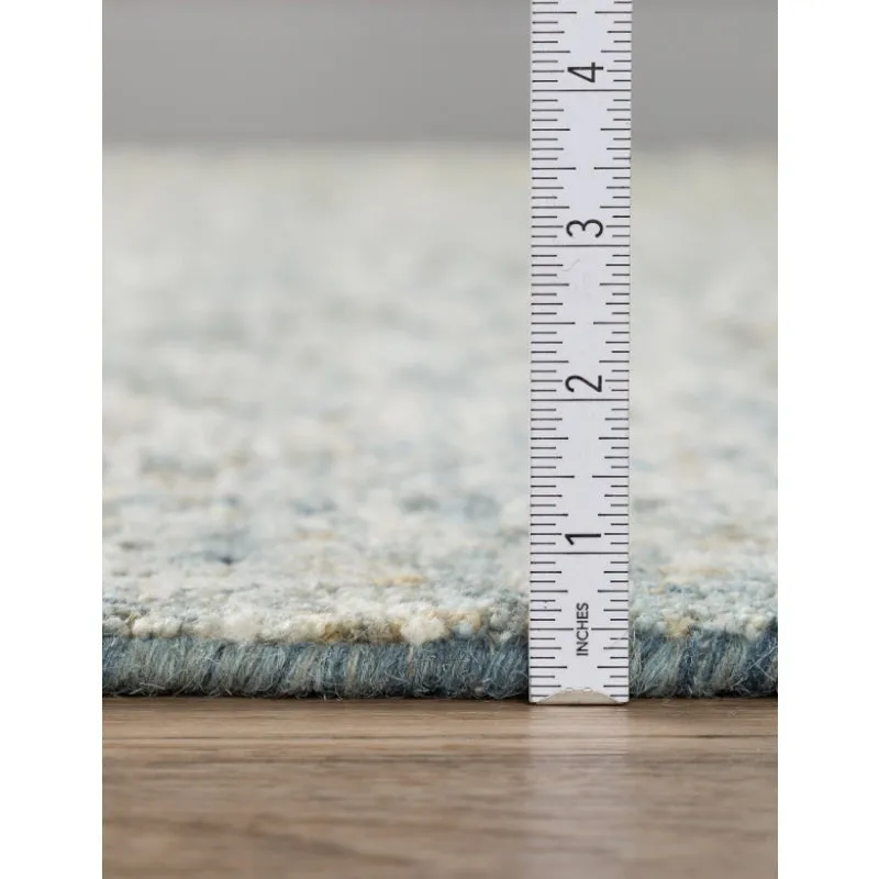 Handloom Hand Tufted Harmony Wool Rug - Blue & Brown media 9