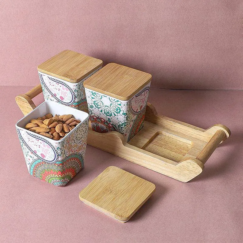 Clyde Condiment Container With Tray (750 mL Each) - Four Piece Set media 4
