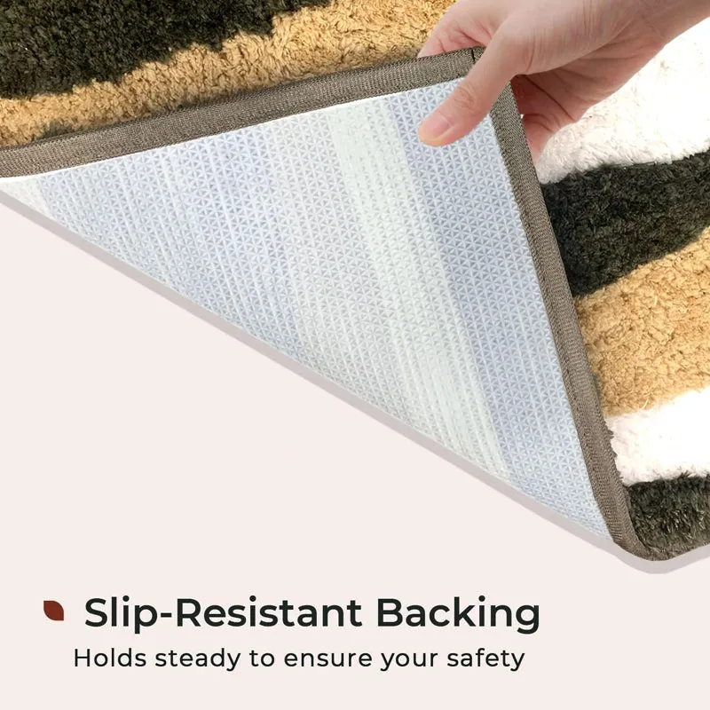 Stripe Steps Microfiber Bath Mat - Gold media 6