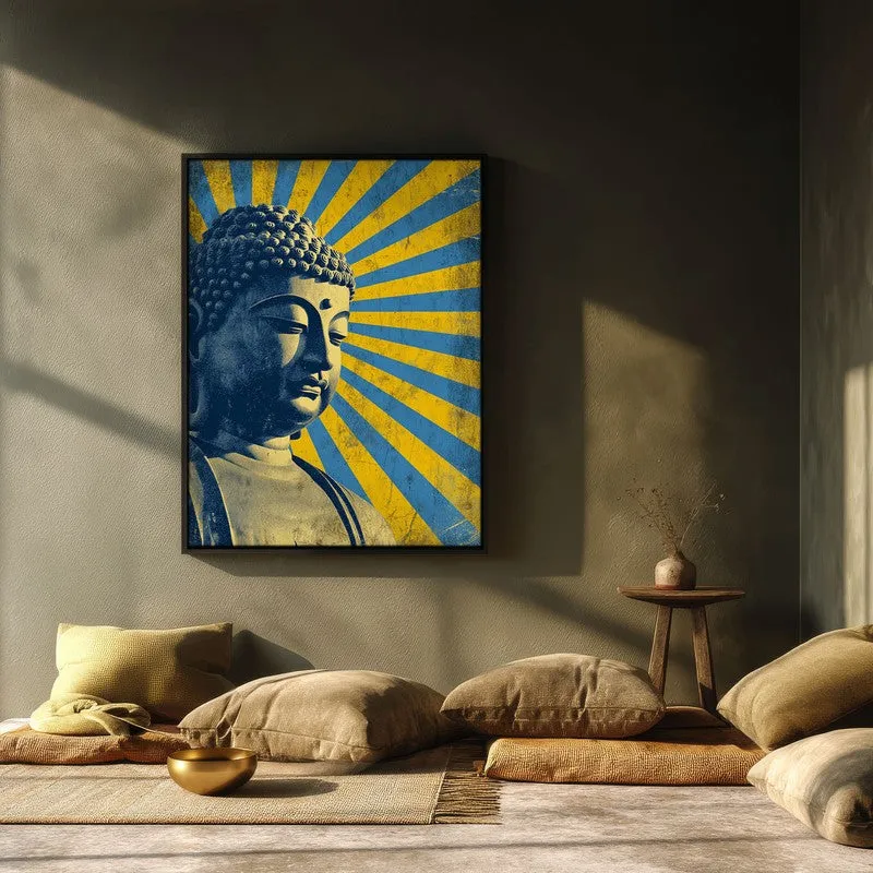 Buddha Celestial Petal II Mandala Archival Paper Wall Painting With Black Frame media 3
