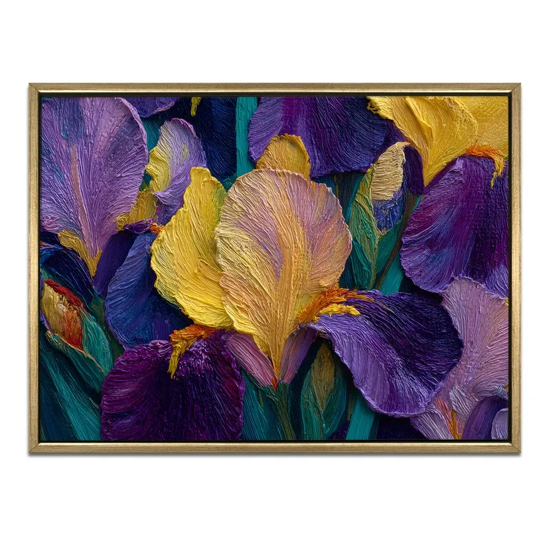 Velvet Iris Canvas Wall Painting With Frame media 3