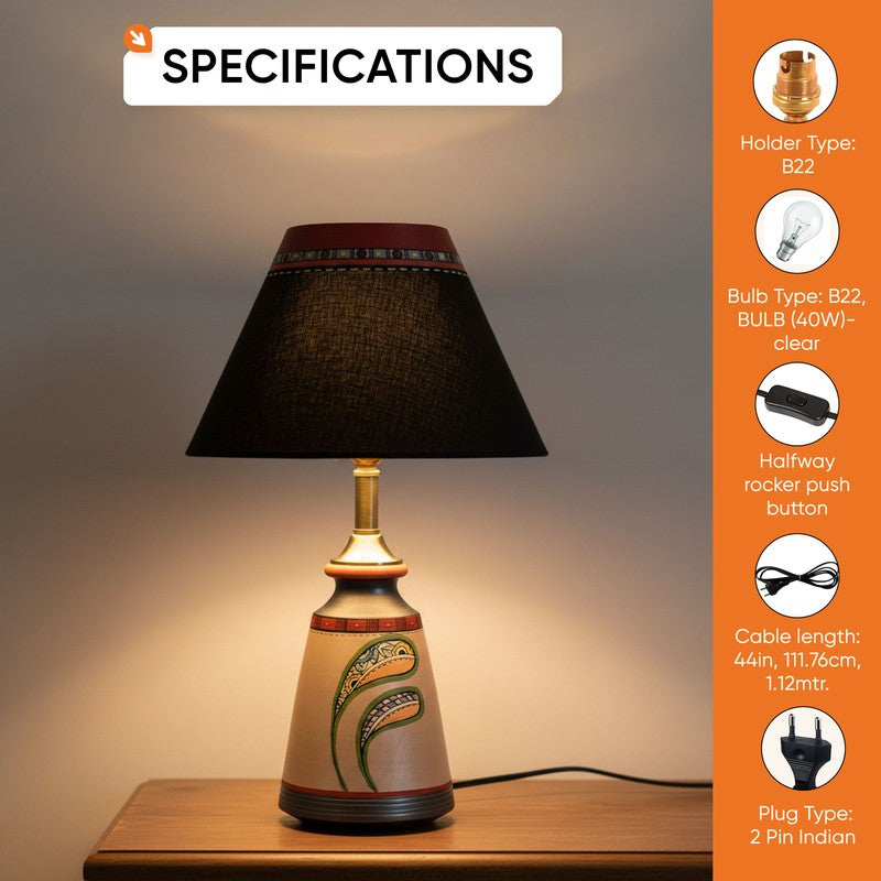 Suri Terracotta Fabric Table Lamp - Multicolor media 9