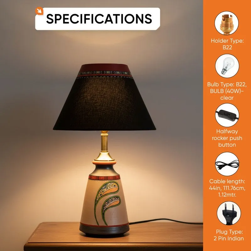 Suri Terracotta Fabric Table Lamp - Multicolor media 9