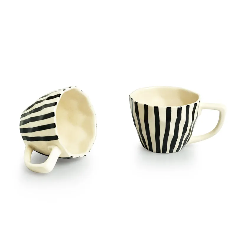 Cebra Ceramic Tea Cup (200 mL Each) - Set of Two media 4