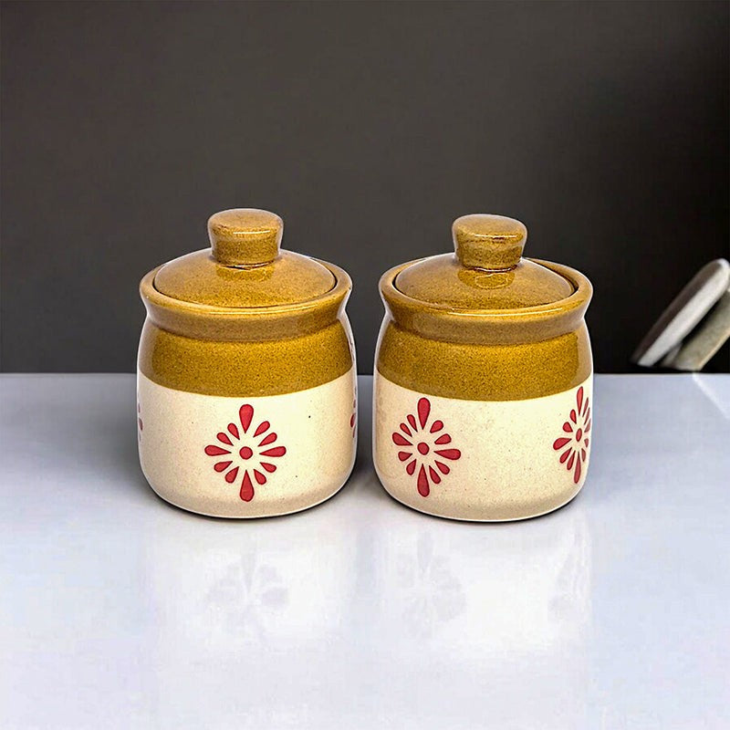 Ethnika Bharni Ceramic Jar (100 mL Each) - Set Of Two media 6