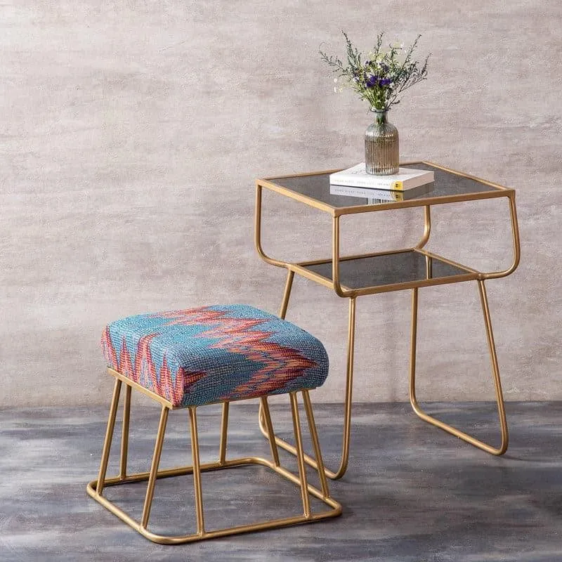 Posha Ottoman And Side Table Combo - Two Piece Set media 1