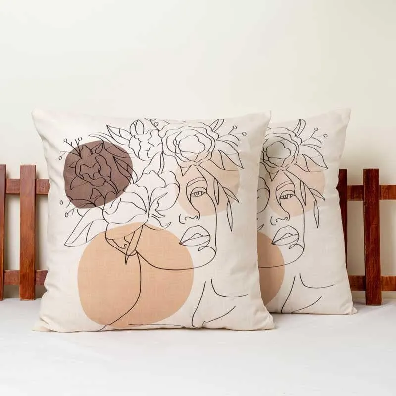 Gardenia Printed Cushion Cover - Set Of Two media 1