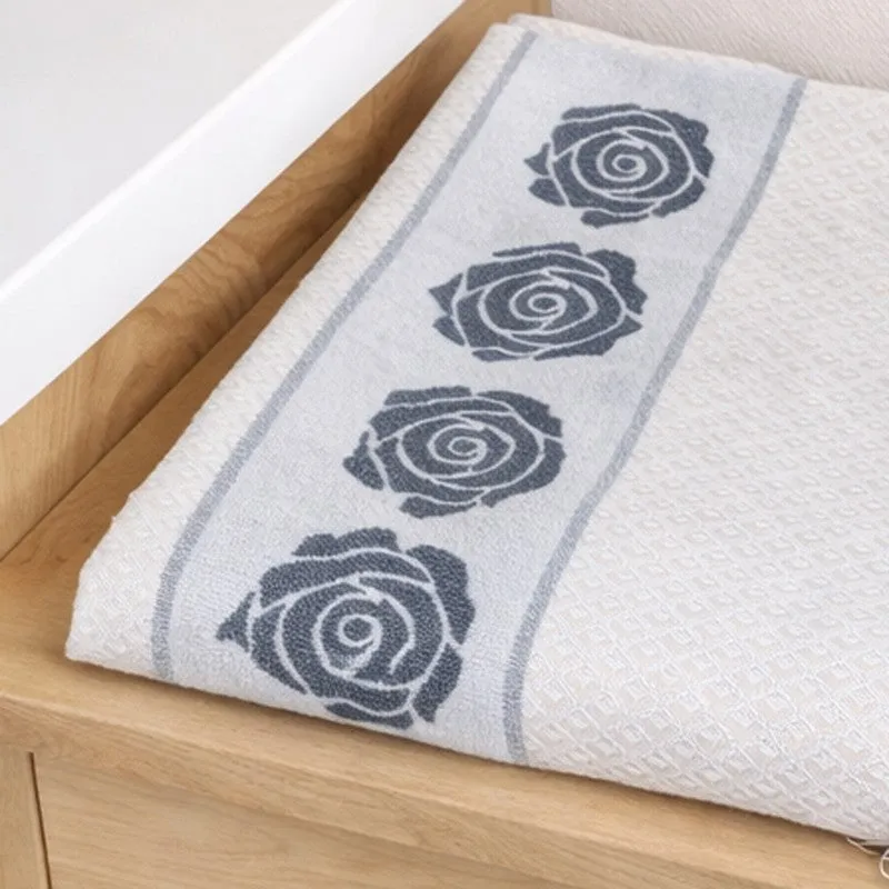 Rosette Cotton Hand & Bath Towel (Navy) - Set of Two media 6