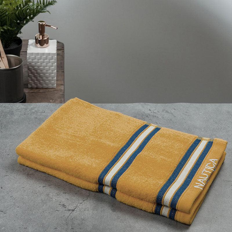 Nautica Dove Dual Down Cotton Hand Towel (Beige) - Set Of Two media 4