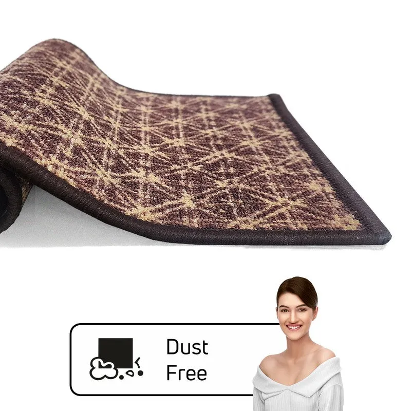 Aster Abstract Nylon Door Mats - Brown,Beige media 5